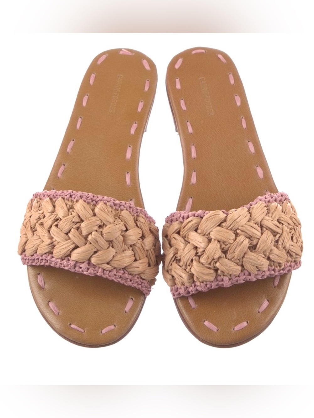 Carrie Forbes Trensa Braided Raffia Sandals Size 8 (39)